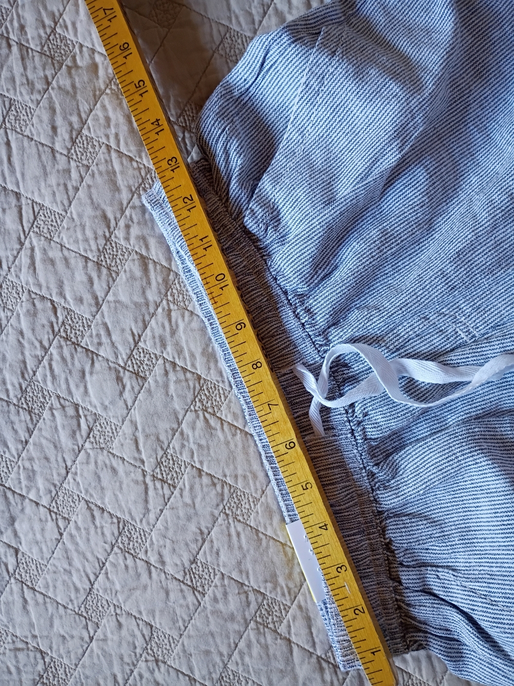BRIGGS Women's Pull-On  Linen-Blend Pants - Gray Size S - Picture 9 of 12